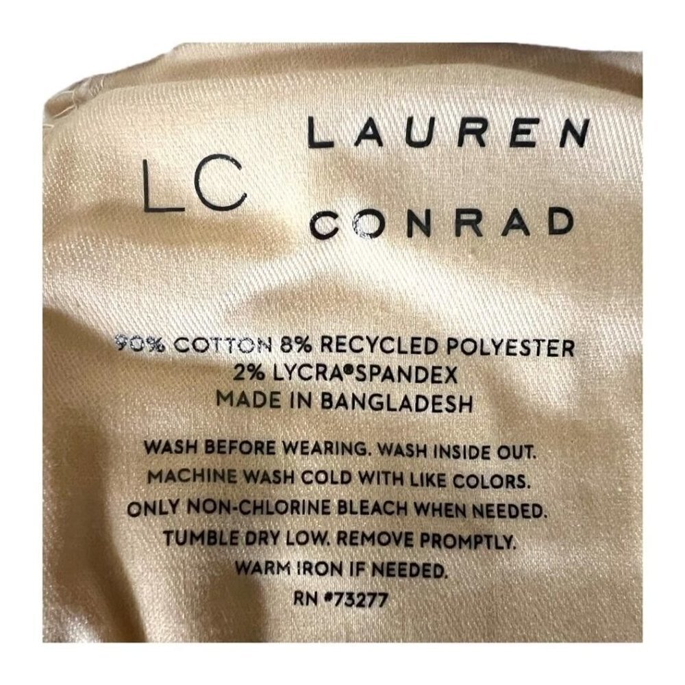 LC Lauren Conrad Womens White Mid Rise Boyfriend Straight Leg Jeans Sz 14 New - Picture 5 of 5